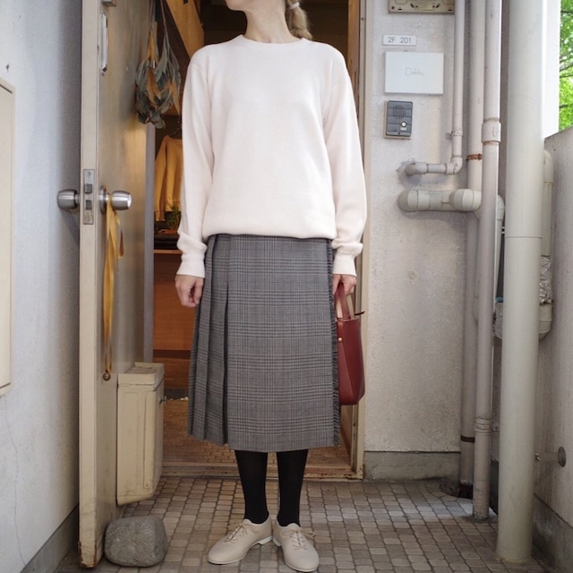 LENO(リノ) WOOL CHECK WRAP SKIRT