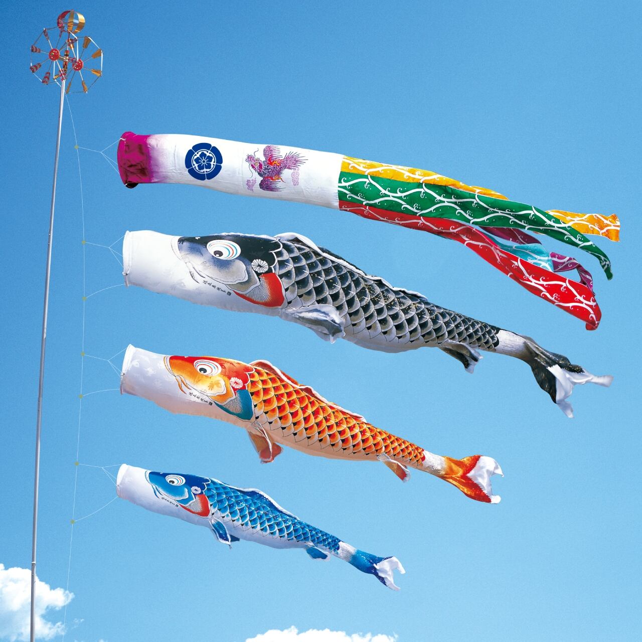 吉兆大型セット　４M６点セット（徳永鯉のぼり）