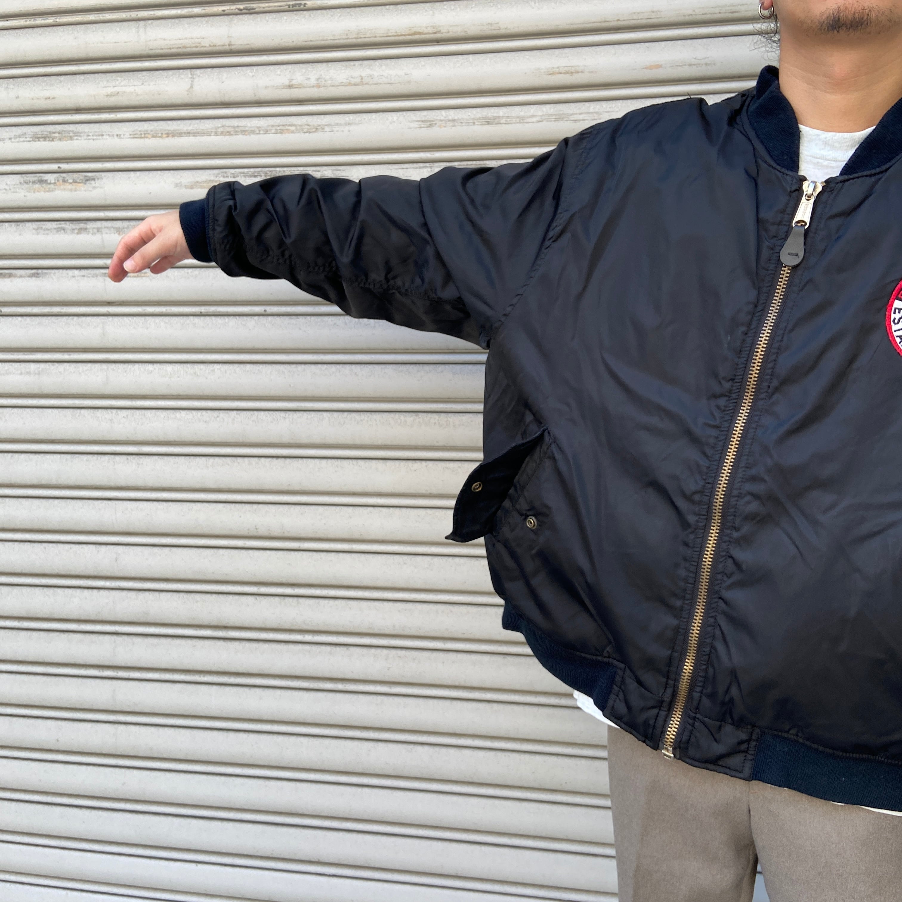 90s イングランド製 ローリングストーンズ MA-1 ツアージャケット XL