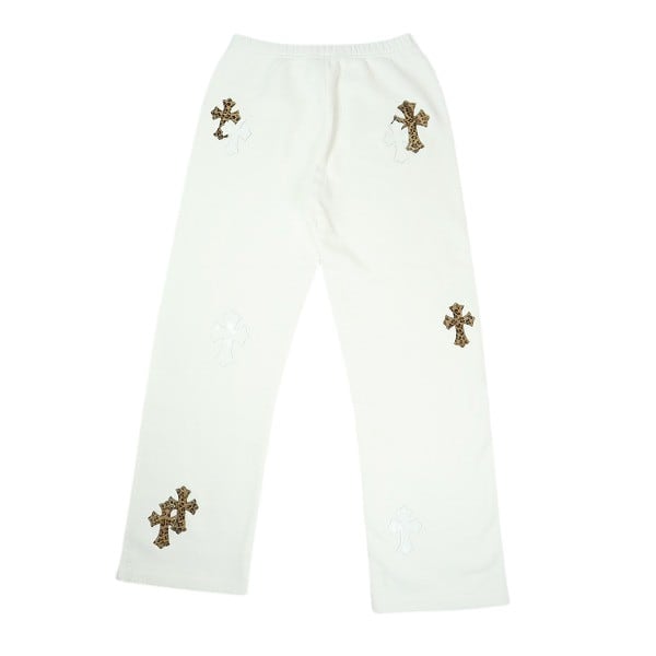 CHROME HEARTS 総柄 スウェットパンツ ホワイト 並行輸入品 Size【レディースM】 CHROME HEARTS クロム・ハーツ Y NOT PAPER JAM