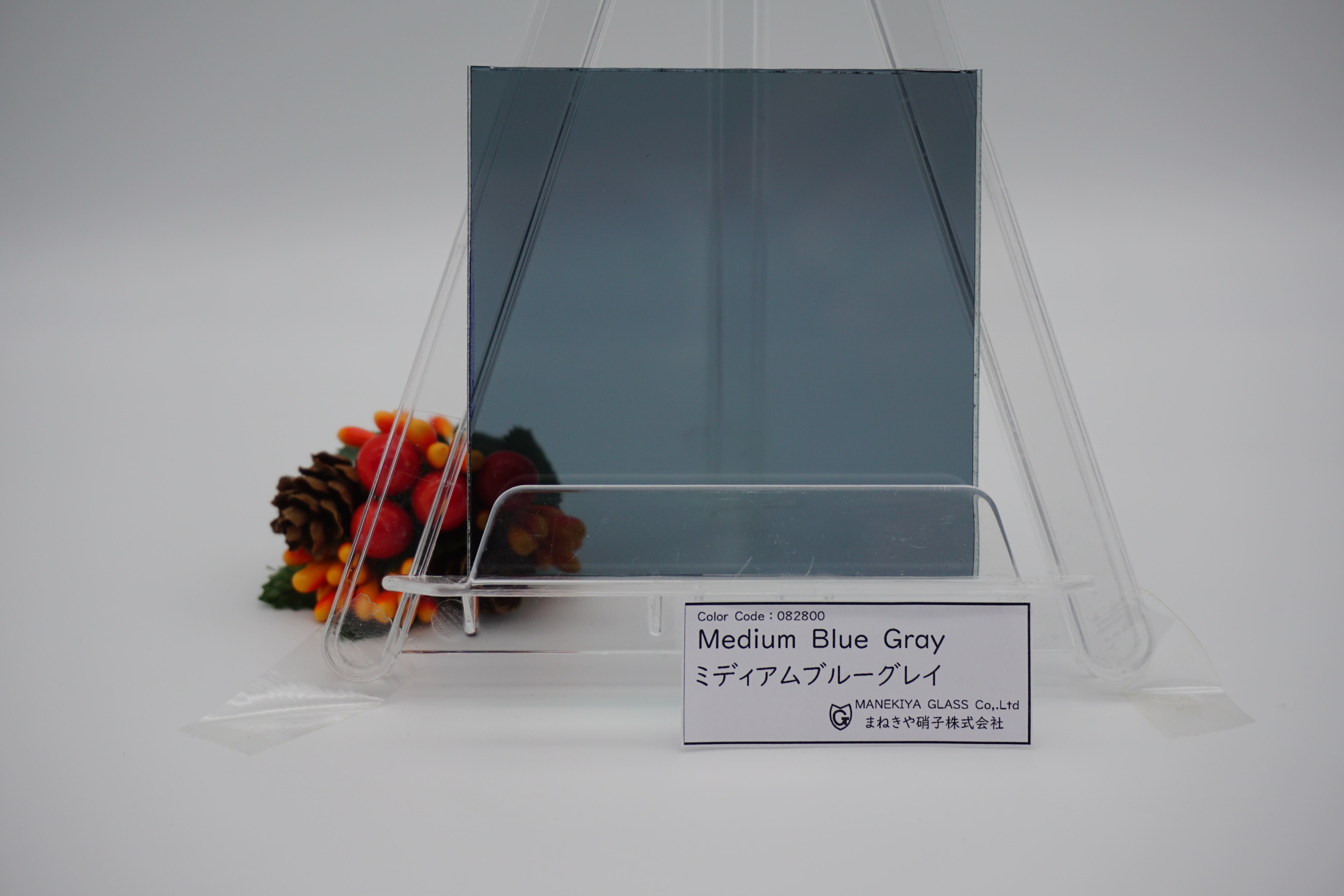 合わせガラス＿ミディアムグレーブルー+クールホワイト | manekiyag
