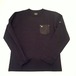 LEATHER POCKET ONE STAR L/S T-SHIRTS　Black