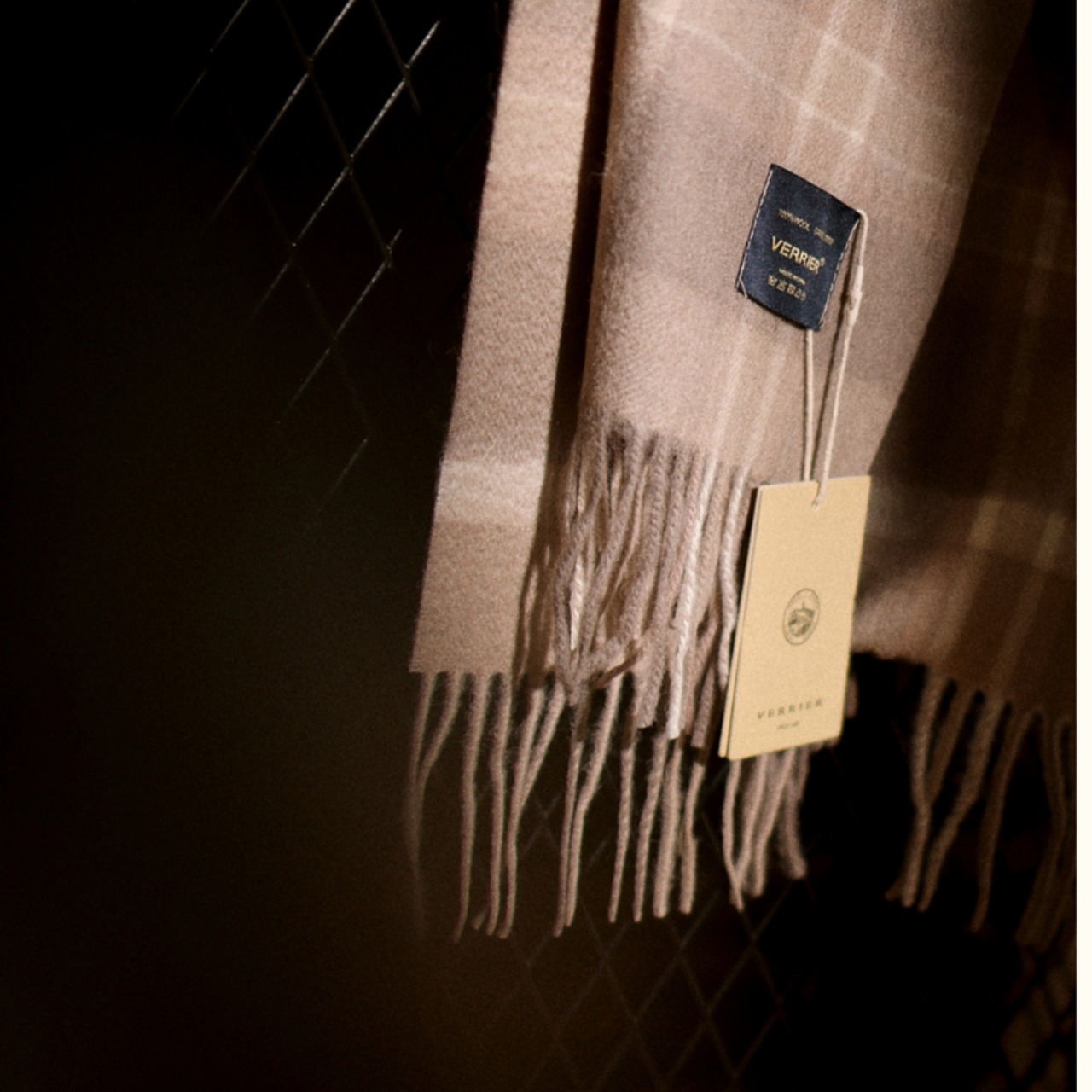 チェック柄フリンジマフラー 7type W10272