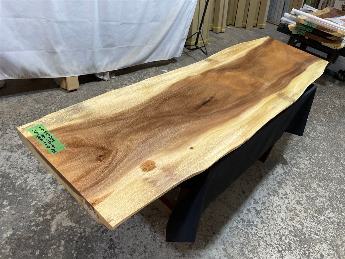 モンキーポッド3839 一枚板無垢 乾燥材 2280x480-590-560x45mm