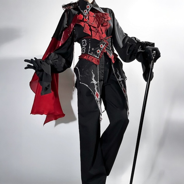紅月ゴシックコルセットセットアップ