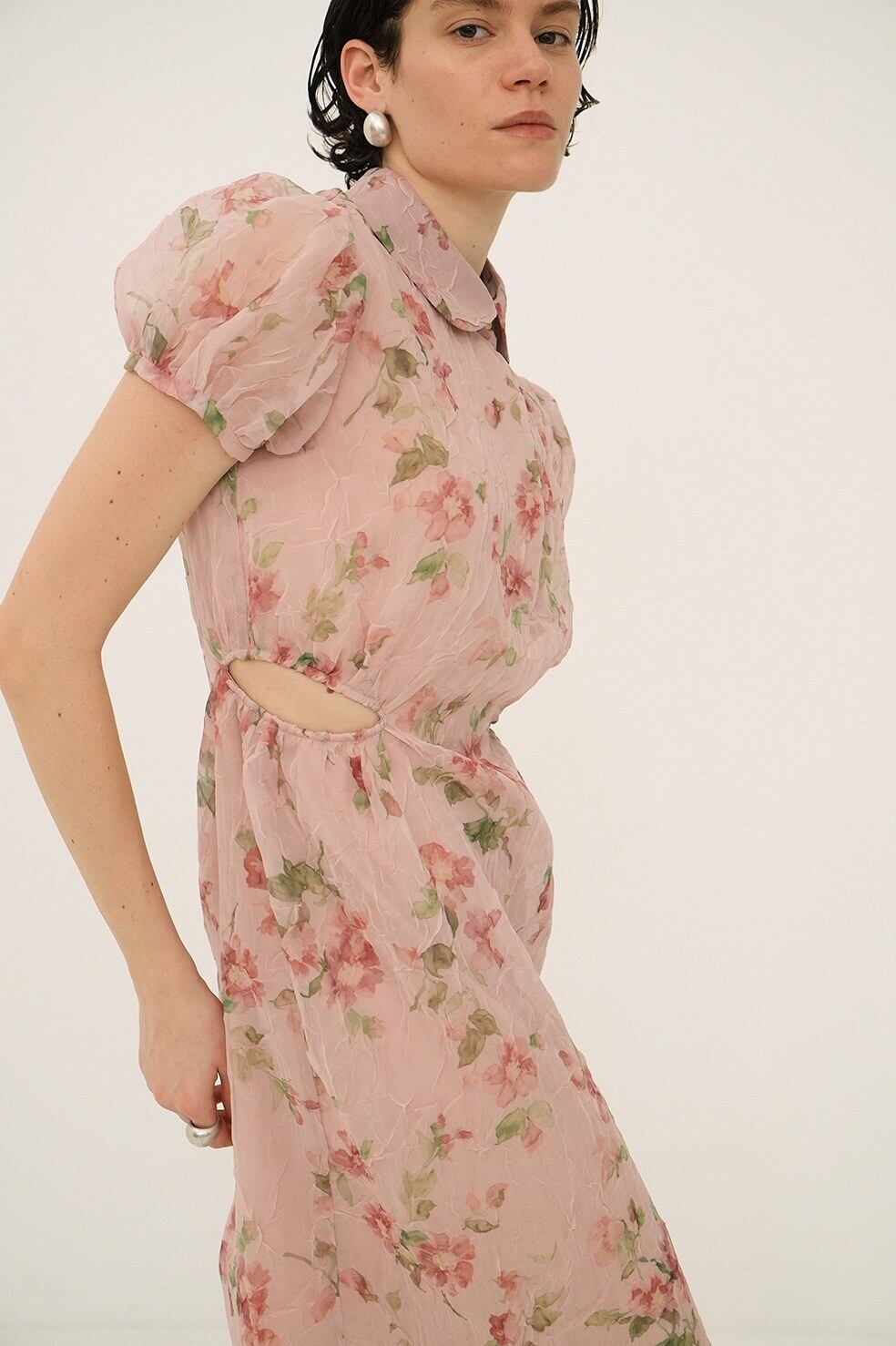 clane SheerFlowerMini Puff Onepiece クラネ clane SheerFlowerMini Puff Onepiece クラネ