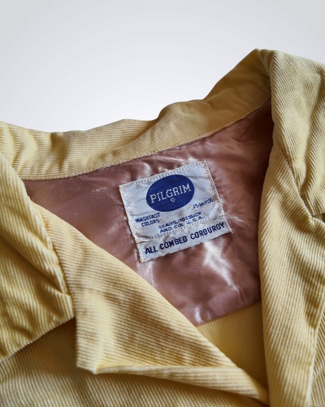 1960s PILGRIM CORDUROY OPEN COLLAR SHIRT