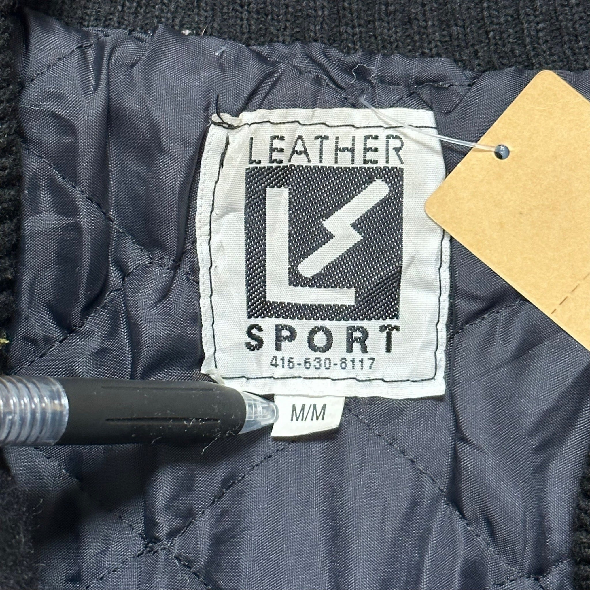 LEATHER SPORT スタジャン M ワッペン 刺繍 | 古着屋OLDGREEN