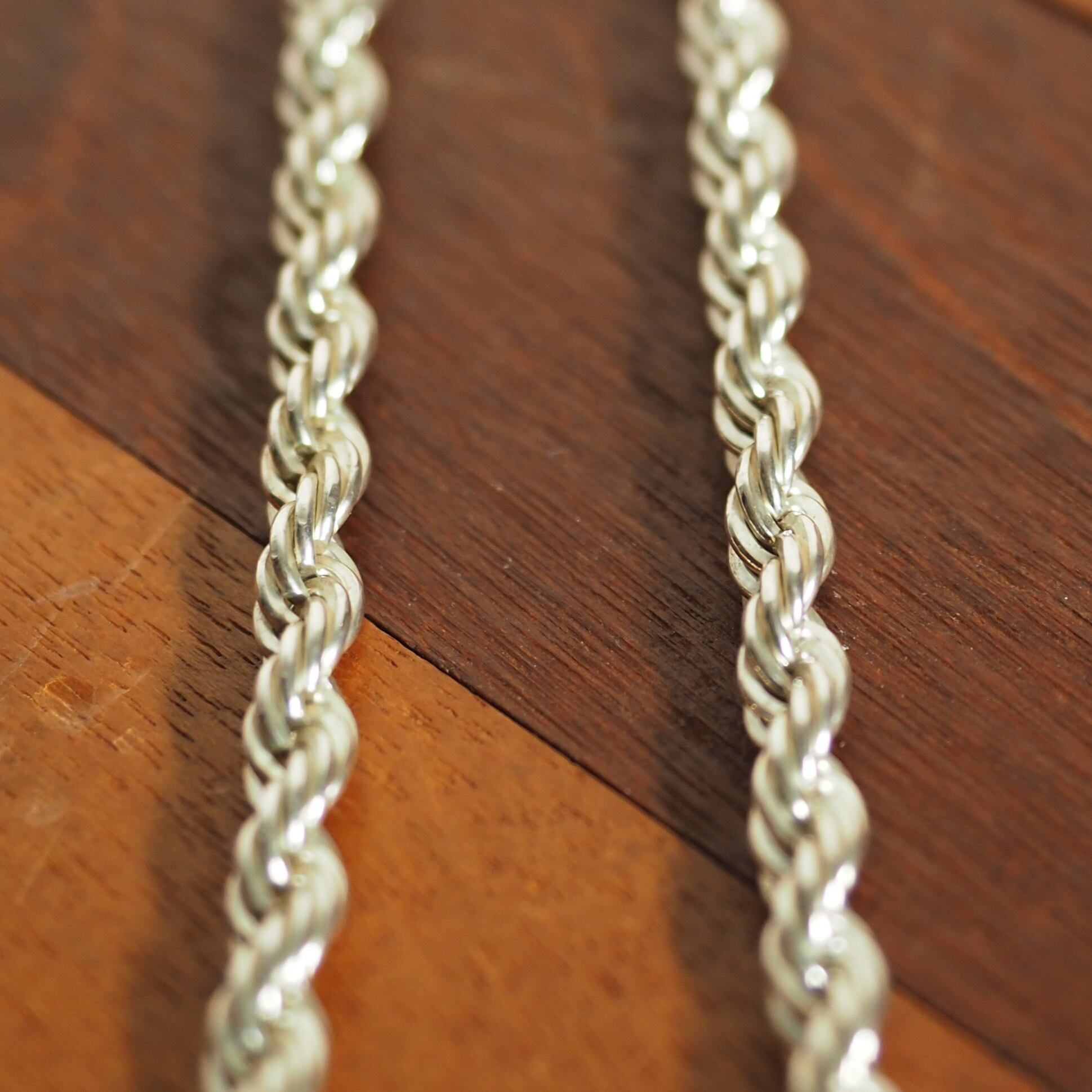 Vintage Silver Twisted Rope Necklace | nanika