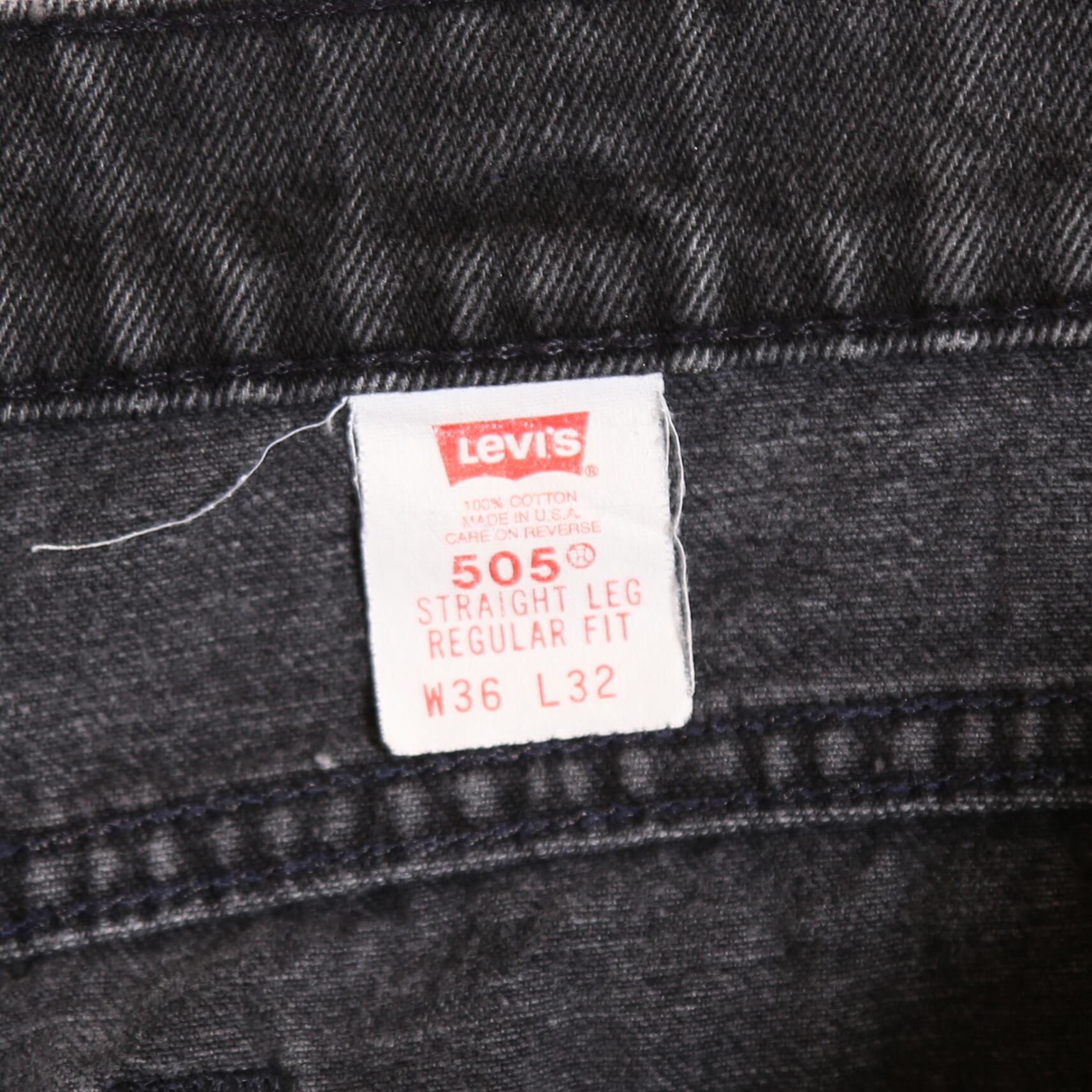 W36 L32] リーバイス / 505 ブラック ジーンズ USA製 | HUGE BIG