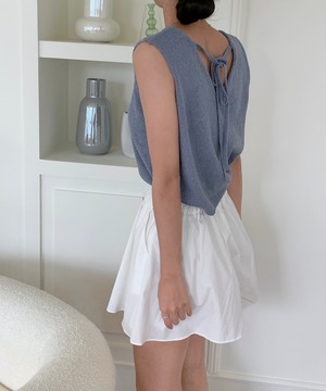 fountain tank top(ivory/blue/beige)