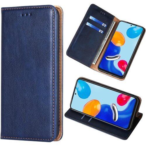 Redmi Note 11ケース 手帳型 Xiaomi Redmi Note 11ケース 手帳型 スタンド機能 カード収納 PUレザー 軽量 落下防止 衝撃吸収 全面保護 財布型 マグネット Redmi Note 11 携帯カバー 2022 6.43" ブルー 1195