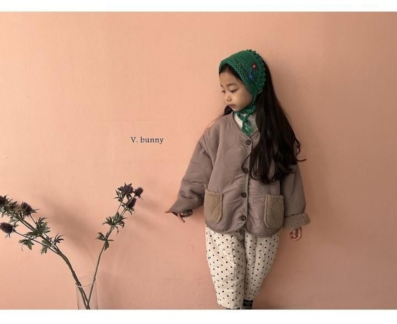 韓国子供服 / 26winter / VANILLA BUNNY / フラワーイヤーマフ / キッズ / 冬服 *FREE*