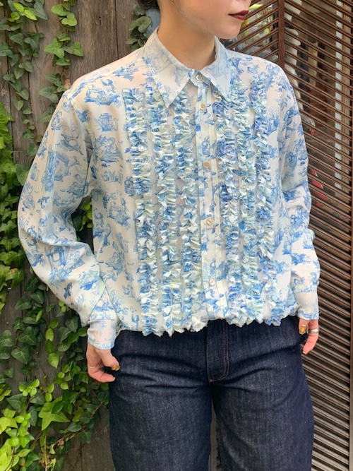 【23AW】MASU エムエーエスユー / COMIC TOILE DE JOUY FRILL SHIRTS