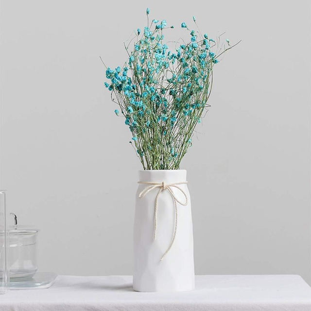 花瓶 陶器花瓶白花瓶 花瓶大きい１個入りFukuka ®花瓶陶器 花瓶白 ホワイト花瓶シンプル花瓶 陶器花器フラワーベース