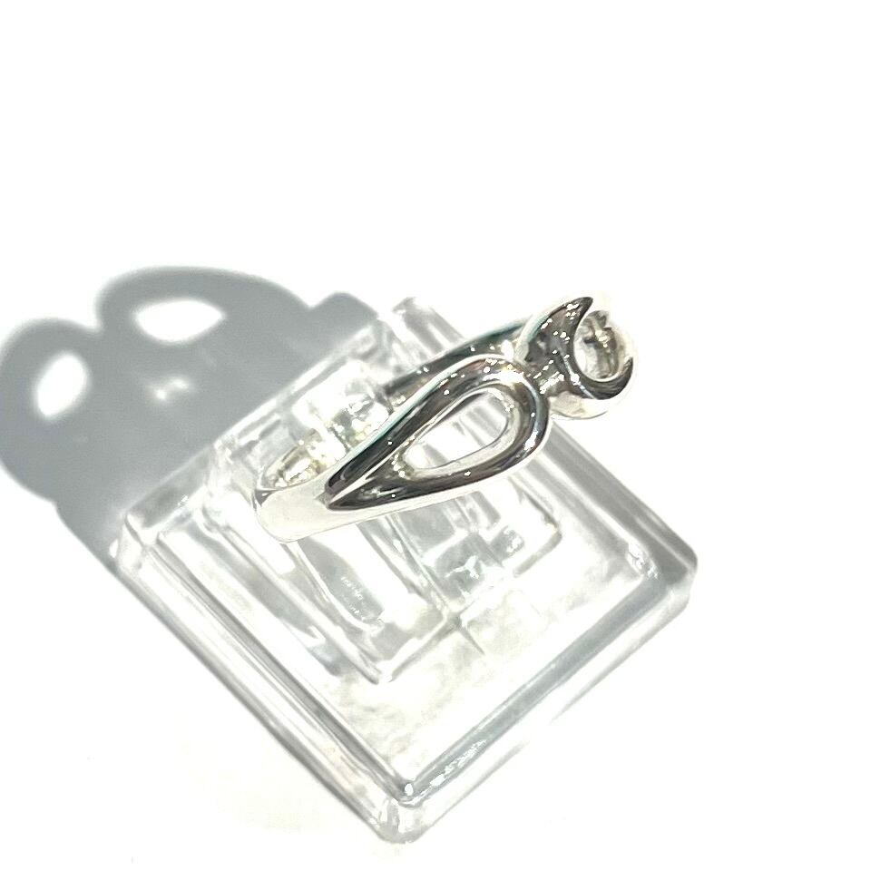 TIFFANY&CO】2074 ダブルオープンティアドロップ モチーフ リング 9号