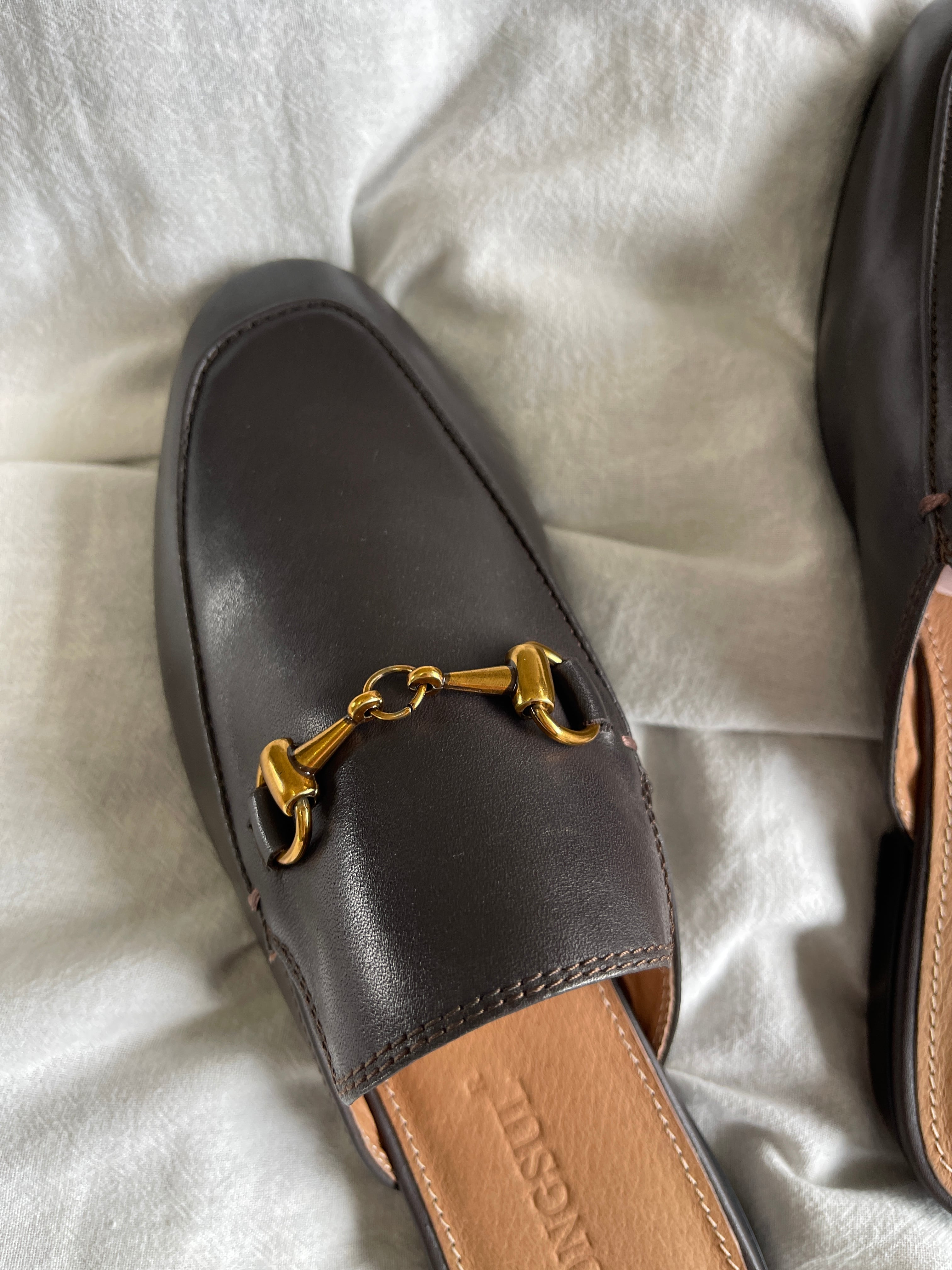 牛革】ビット付きローファーサンダル | Wide Range