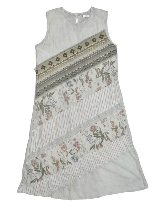 DoReMi Unique Series –  Gray Patchwork Sleeveless Dress