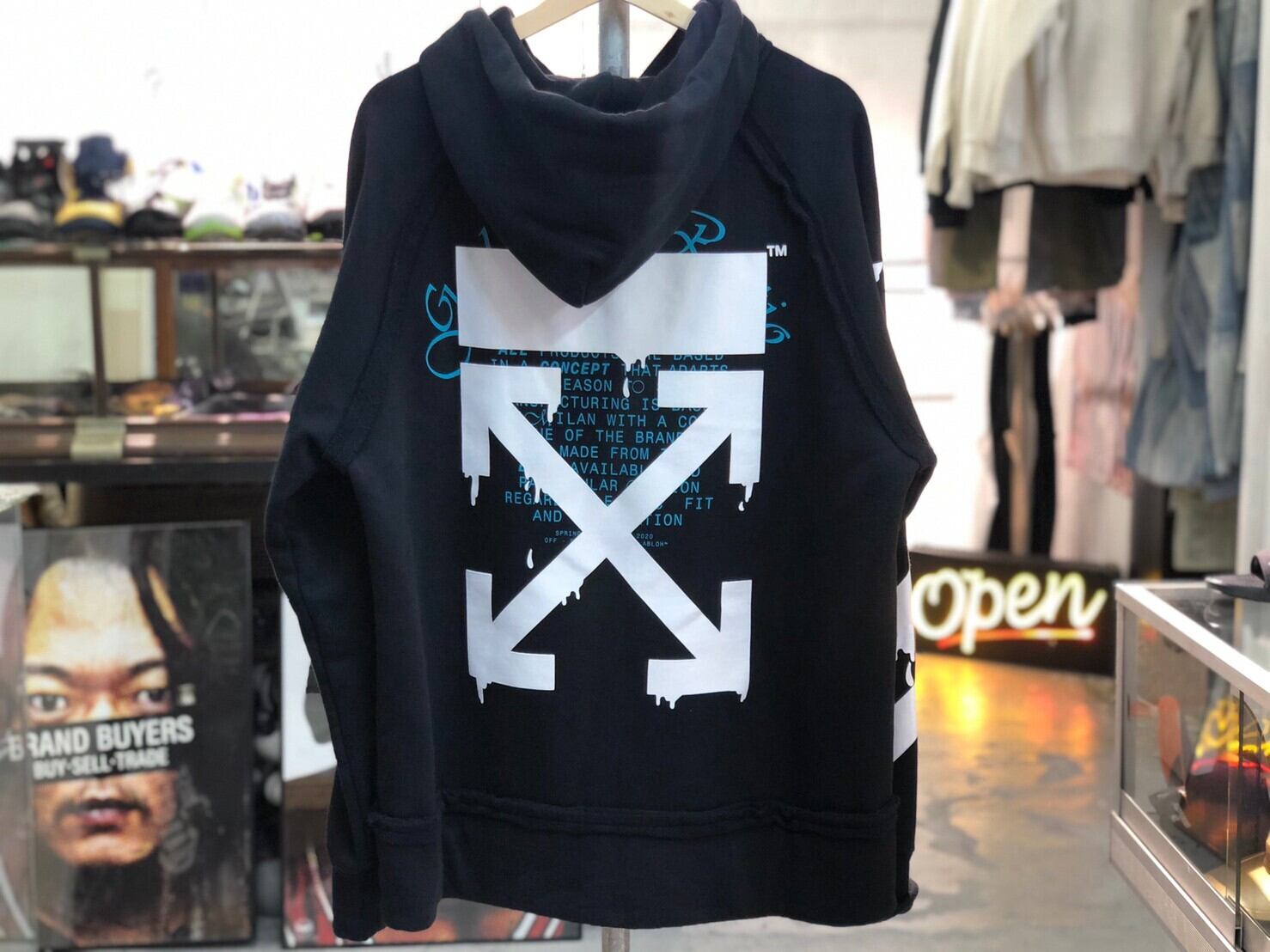 OFF-WHITE 20SS DRIPPING ARROWS INCOMP HOODIE BLACK XS 200JJ9946 