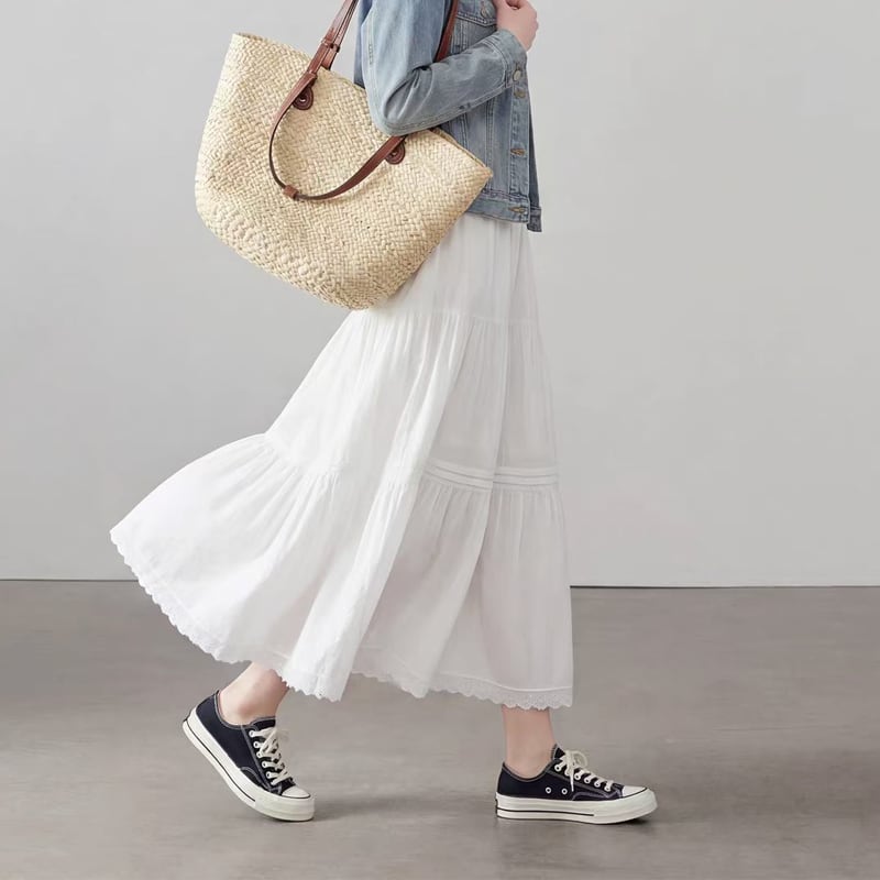 【bottoms】ロングスカート Q8238