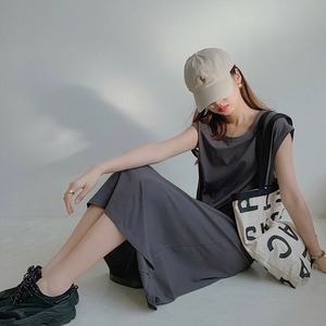 フレンチスリーブカットソーワンピース　A1974