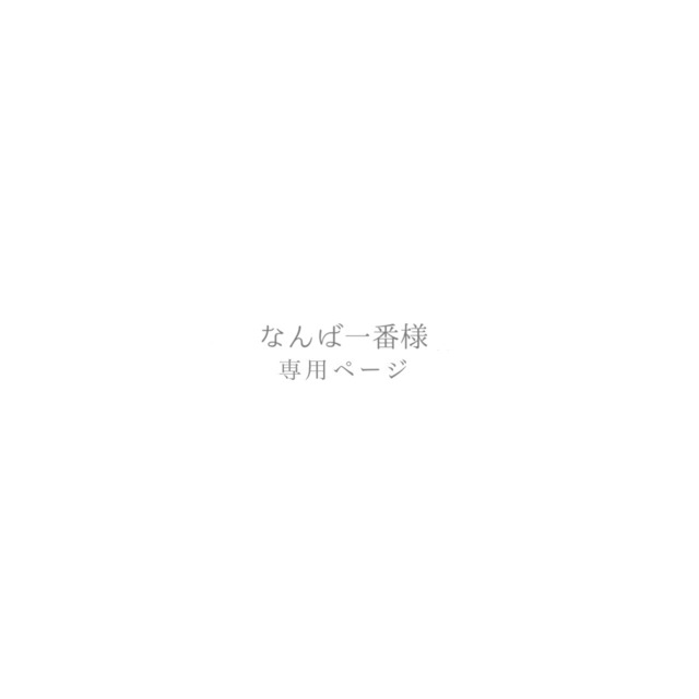 なんば一番様専用ページ