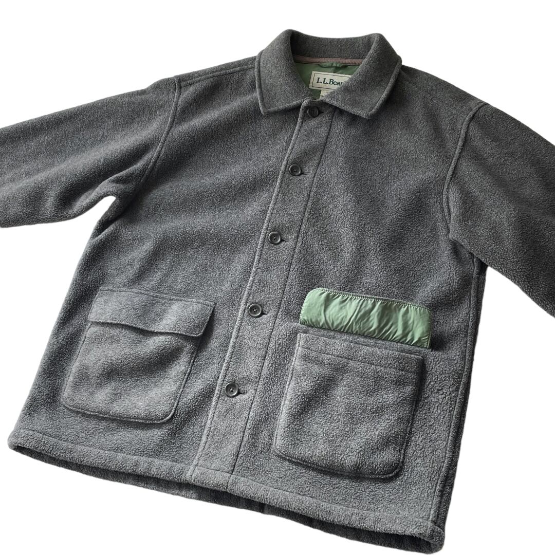 90s~ L.L.Bean coverall type fleece jacket / エルエルビーン 