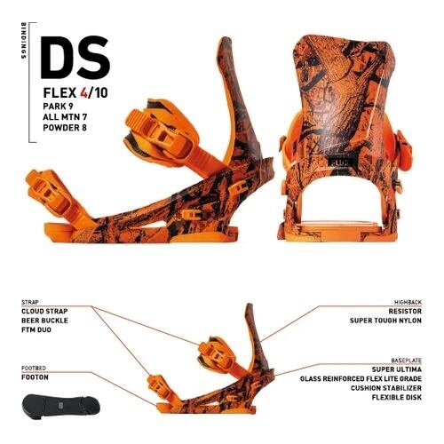 FLUX 26/27 『 DS - OFF WHITE 』 スノーボード バインディング フリー