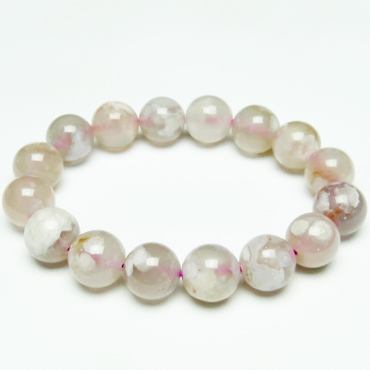 チェリーブロッサムアゲート ブレスレット 桜瑪瑙 13mm [M便 1/10] 111-24507