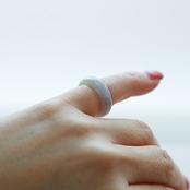 【4号】 レアカラー！ lavender  翡翠くり抜き甲丸リング A貨翡翠 jd_rg2518