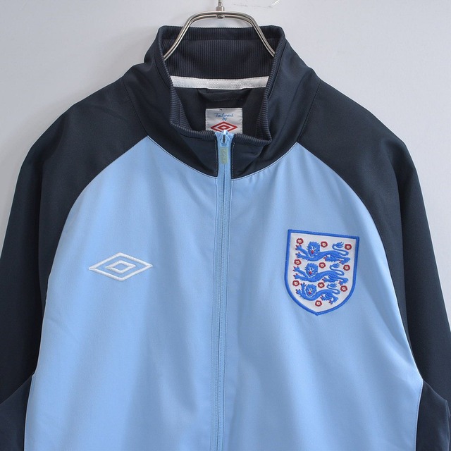 00s umbro アンブロ イングランド代表 トラックジャケット ブルゾン ジャージ メッシュライナー スポーツ England 刺繍デザイン メンズL相当
