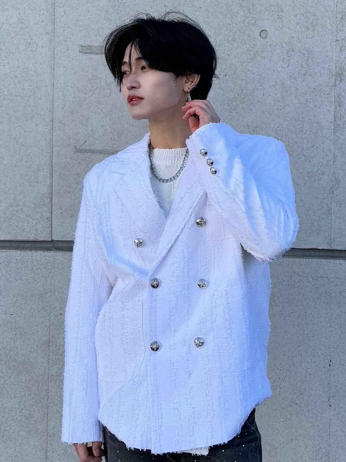 ALUDE SELECT】 White double talored jacket | 【ALUDE】韓国メンズ