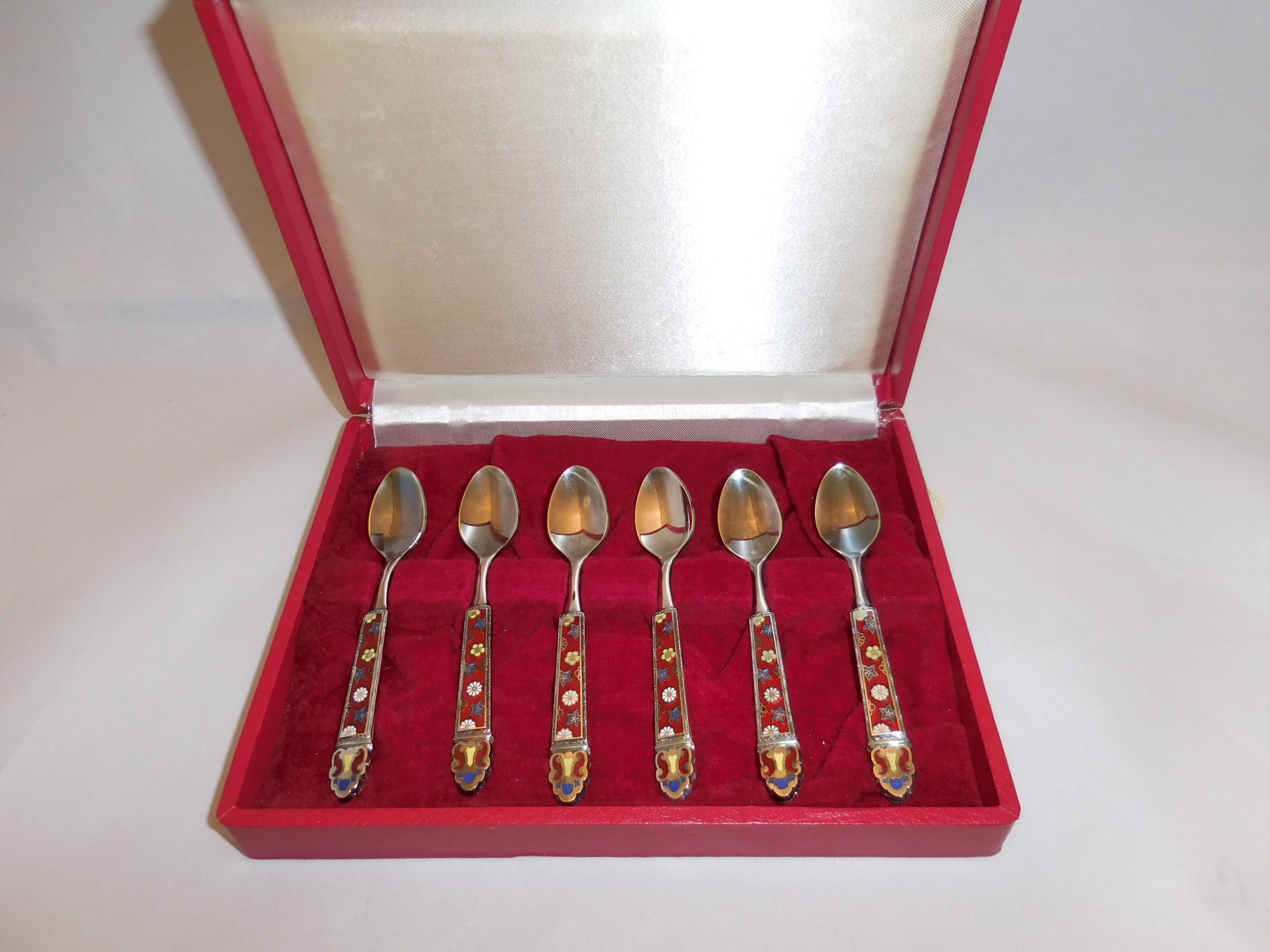 七宝スプーン6客 silver & enamel six spoons | 春夏秋冬（しき
