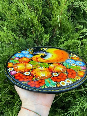 ペトリキウカ塗りのプレート（ホロベッツ）25cm