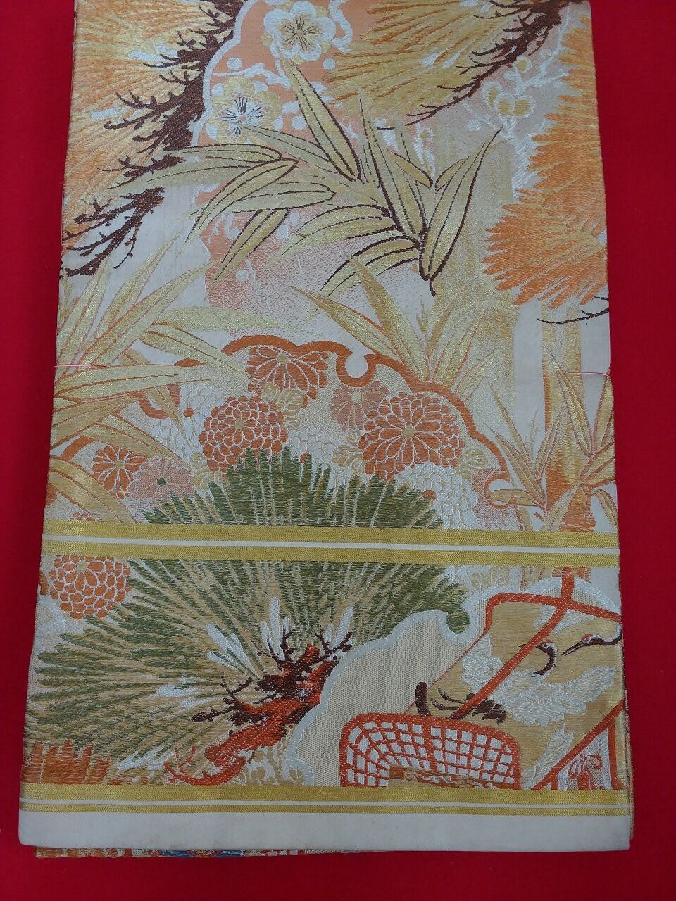 唐帯　グリーン系　未使用　15000円 唐帯 グリーン系 未使用 15000円