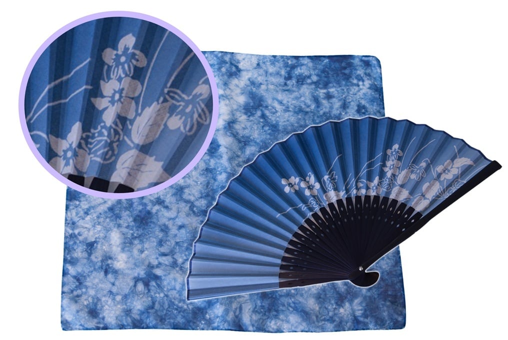 テーブルセンター　かすり　藍染　伝統工芸品　文化　おしゃれ 藍染テーブルセンター(渦) | 織工房 藍布屋