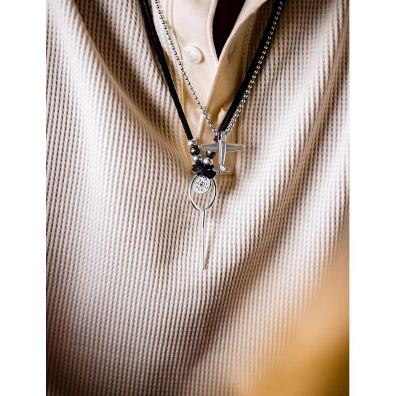 ミリタリーグレネードピンモチーフネックレス 10086