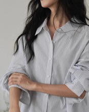 Stripe oversize Shirt N1031