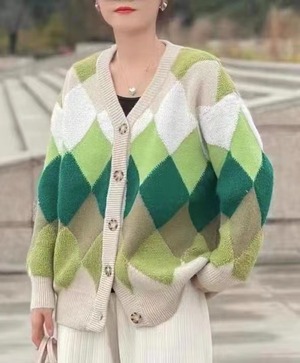 アーガイル柄ニット　AJ11295-L01