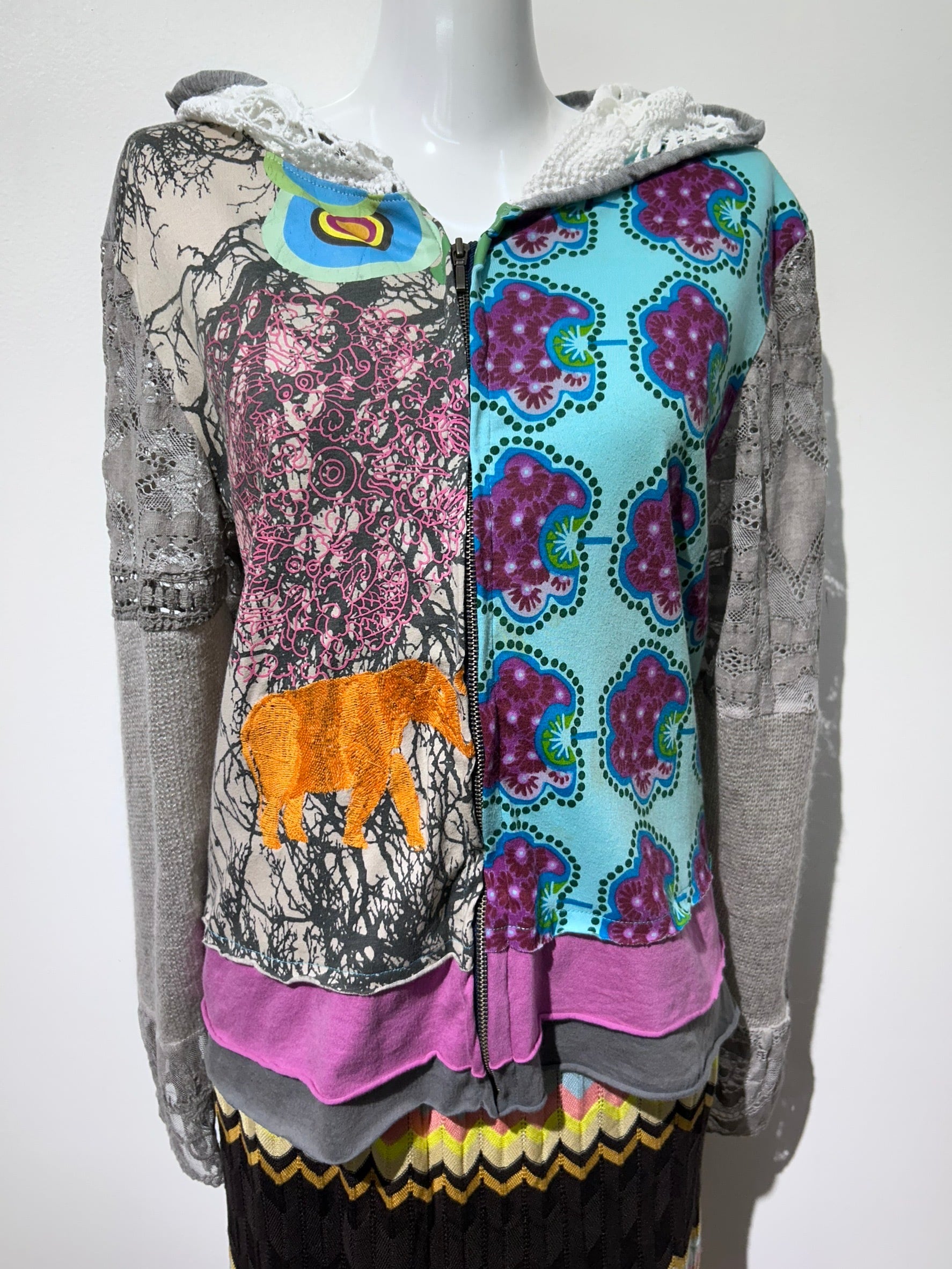 Remake zip-up hoodie