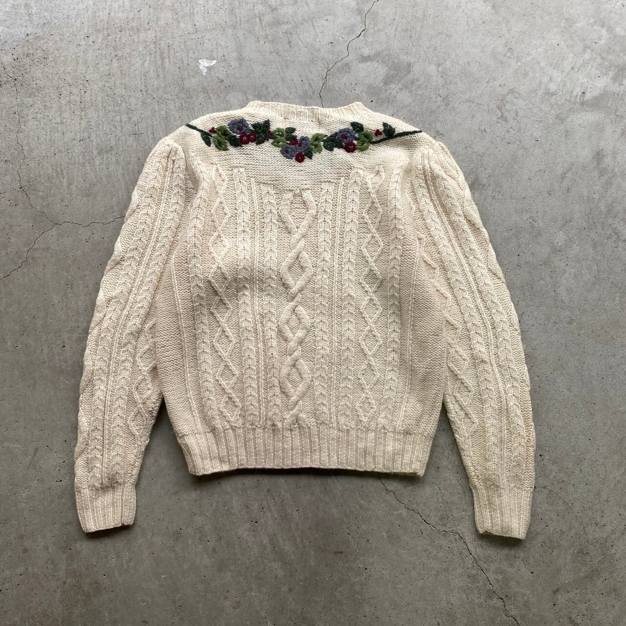 90年代 ビンテージ L.L.Bean エルエルビーン 花柄 刺繍 パフスリーブ