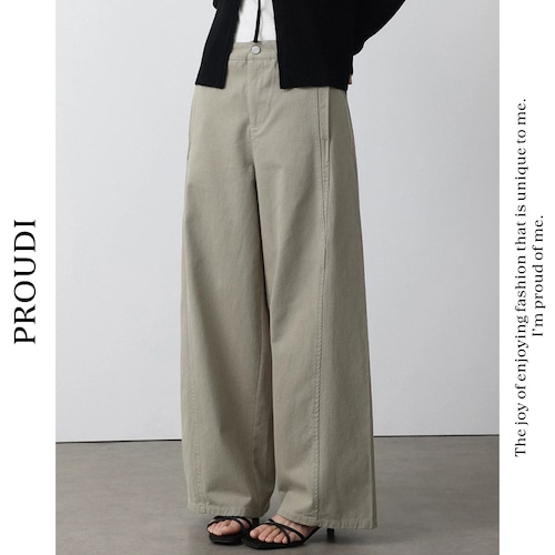【ステッチデザインワイドパンツ 】P00885