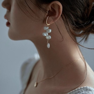 baroque pearl long pierce、clip(2color)＜a1630＞
