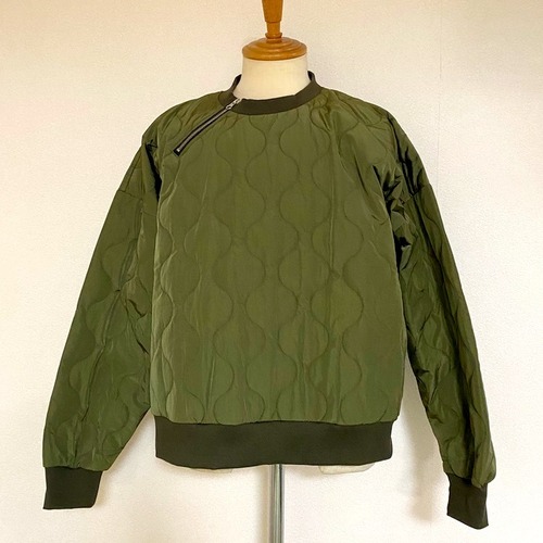 Quilting Long Sleeve Pullover　Olive