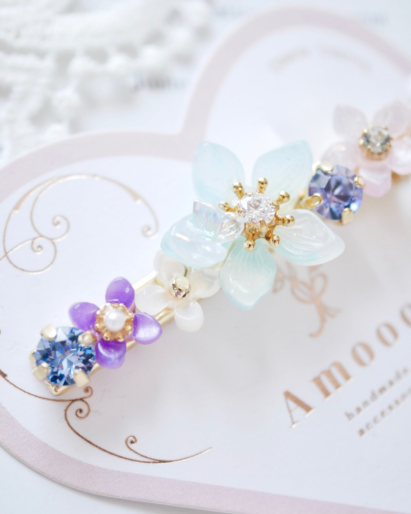 8502 セレスティアビジューヘアクリップ | Amooo