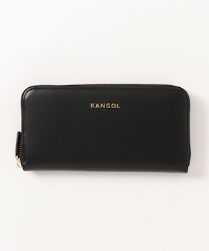 KANGOL (カンゴール) KANGOL ロゴ型押し PUレザー ロングウォレット 長財布  ブラック KGSA-WA00014