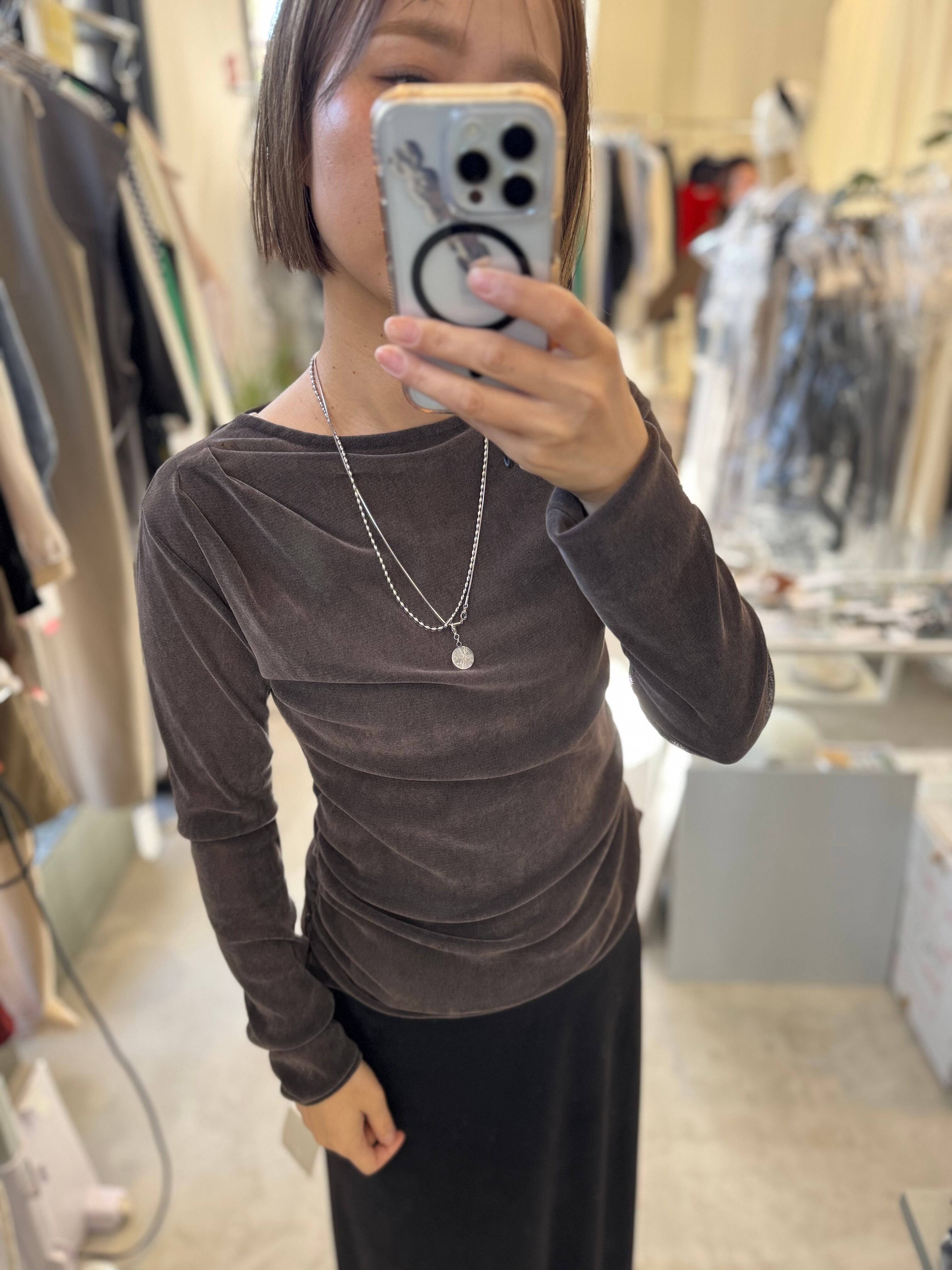 【cafune】シャーリングベロアストレッチPO
