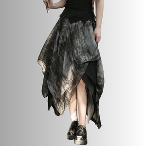 Chiffon Material Layered Skirt        00148