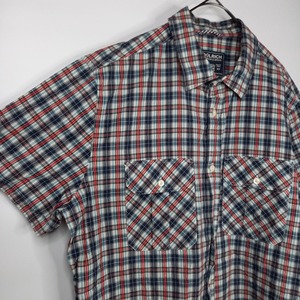 ウールリッチ　チェックシャツ　半袖　2ポケット