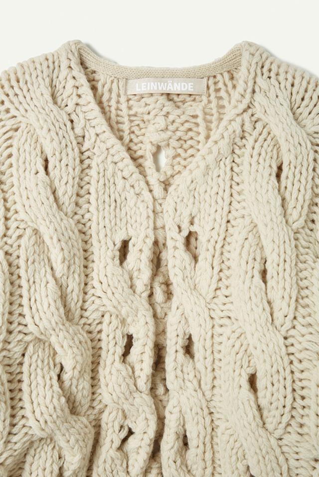 【未使用】LEINWANDE Cable Short Cardiganニット LEINWANDE Cable Short Cardigan (通販のお問い合わせ) | AAR
